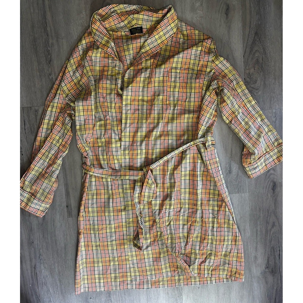 Vintage Perma Prest Sears Thin Jacket/Coat - Extra Large - Plaid With Belt